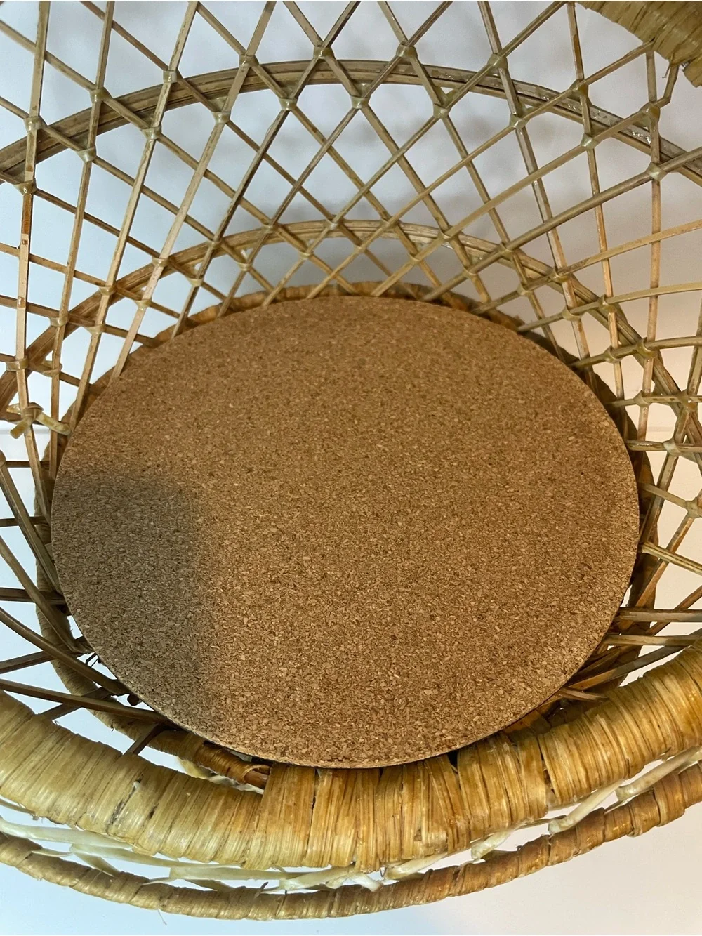 🌱Round Woven Rattan Accent Chair Plant Stand